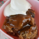 Old Fashioned Date Pudding features a date cake with a rich, sticky sauce that separates to the bottom while cooking. Serve warm with the sticky sauce poured over top and a dollop of whipped cream. One whiff or bite will take you back to Grandma's kitchen. 