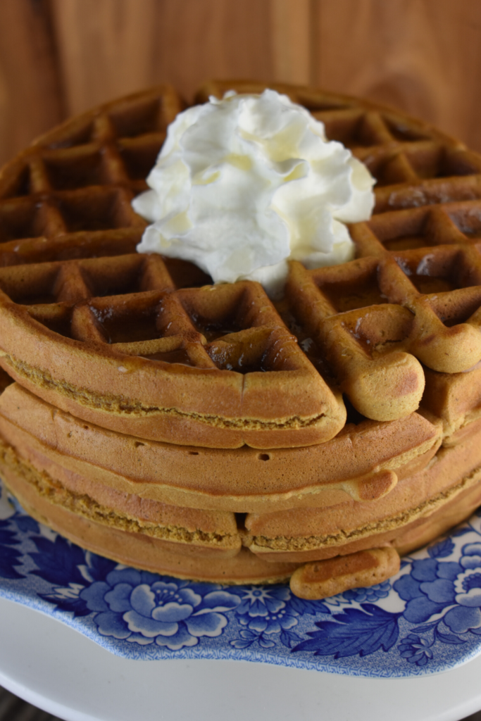 Who says that gingerbread is just for Christmas? Gingerbread Waffles have all your favorite gingerbread flavors---ground cinnamon, ginger, cloves and molasses, and can be served up all year long for a family-pleasing breakfast. 