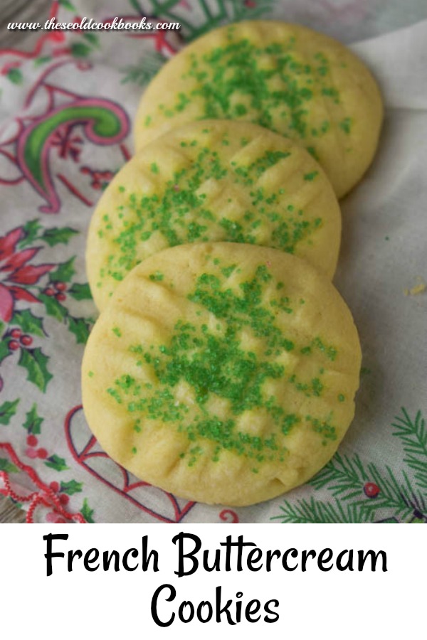 The dough for these French Buttercream Cookies can be tinted to make them extra festive for any occasion and be sure to add colored sugar crystals on top.
