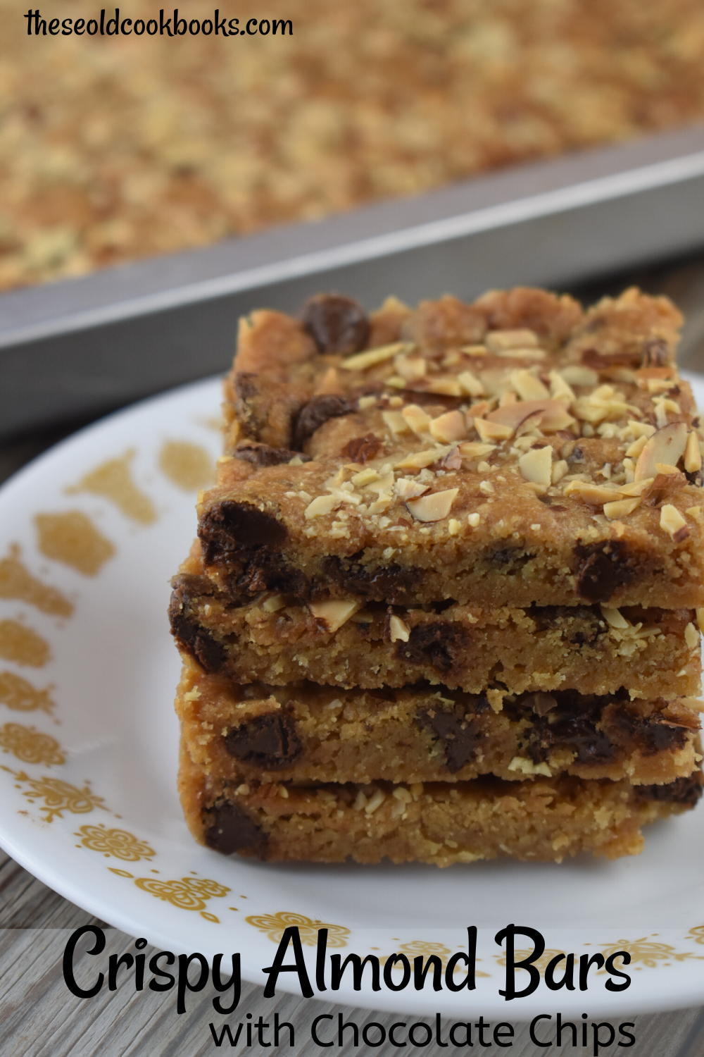 Crispy almond bars are an almond brittle that feature chocolate chips, almond extra and instant coffee powder for the perfect combination of flavors. Cut these into perfect bars or break into irregular brittle bites, and be sure to share with your friends and family. 