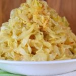 Try Creamy Cabbage with only 5 Ingredients.  Shredded cabbage is sautéed in butter, and then a creamy sauce is made with heavy cream, salt and pepper. Creamed Cabbage with Heavy Cream is easy, and it's delicious.