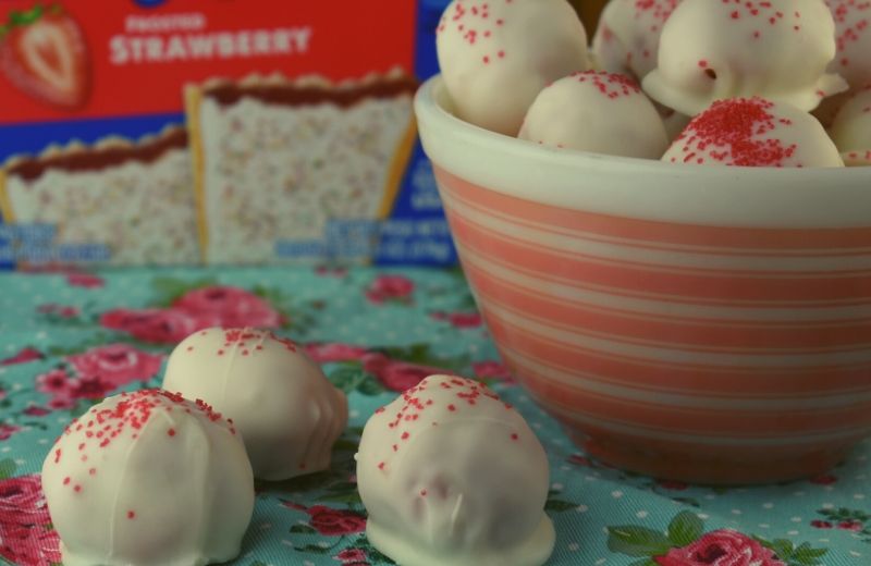 These pop tart cake balls are an easy no-bake treat.