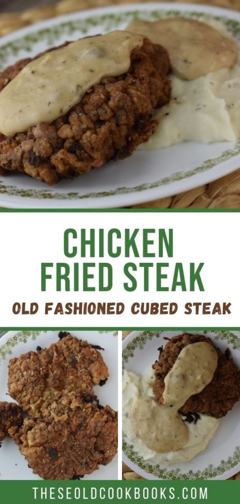Chicken Fried Steak (also known as Fried Cubed Steak or Country Fried Steak) is downright delicious.  This 20-minute meal consists of perfectly seasoned and breaded cubed steak that is pan fried and topped with homemade gravy. 