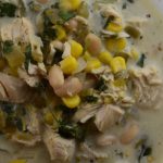Creamy Chicken Chili is a versatile recipe that can be made on the stove top or in the Crock Pot.  The ingredients are simple, including chicken, corn, diced green chilies, cream cheese and great northern beans. This Chicken Chili Verde will hit the spot on a cool day and will cure any hunger pains.