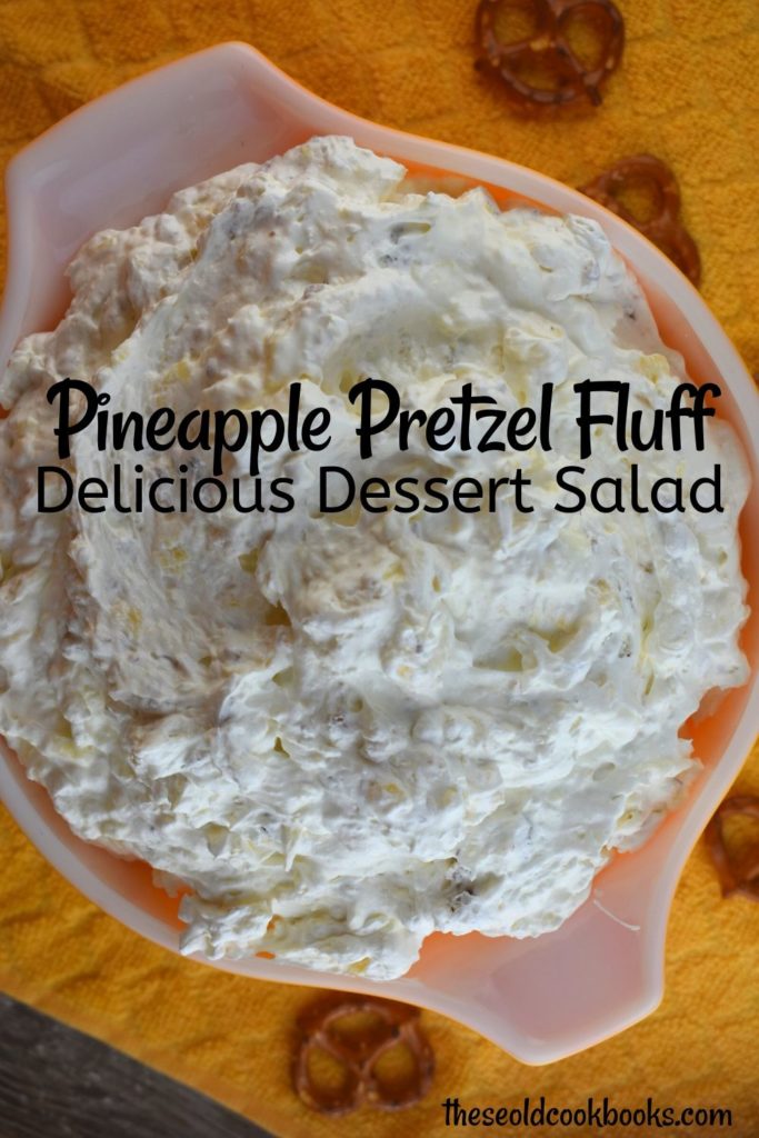 Sweet, buttery pretzel crumbles are the heart of this Vintage Pineapple Pretzel Salad. Combined with a fail-proof combination of Cool Whip, crushed pineapple and cream cheese, you'll be serving this classic side dish up at all your family gatherings or potlucks.