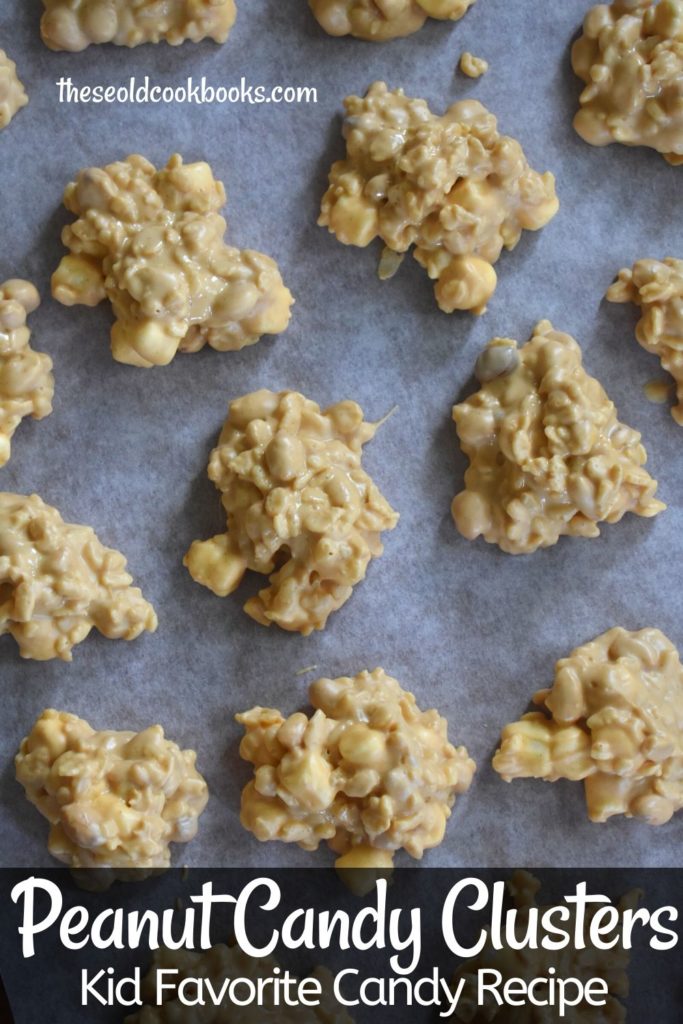 Peanuts and Rice Krispies give these white chocolate peanut clusters a crunchy texture, but there's also a surprise element.  The addition of mini marshmallows to the warm candy base means they soften and plump but do not me