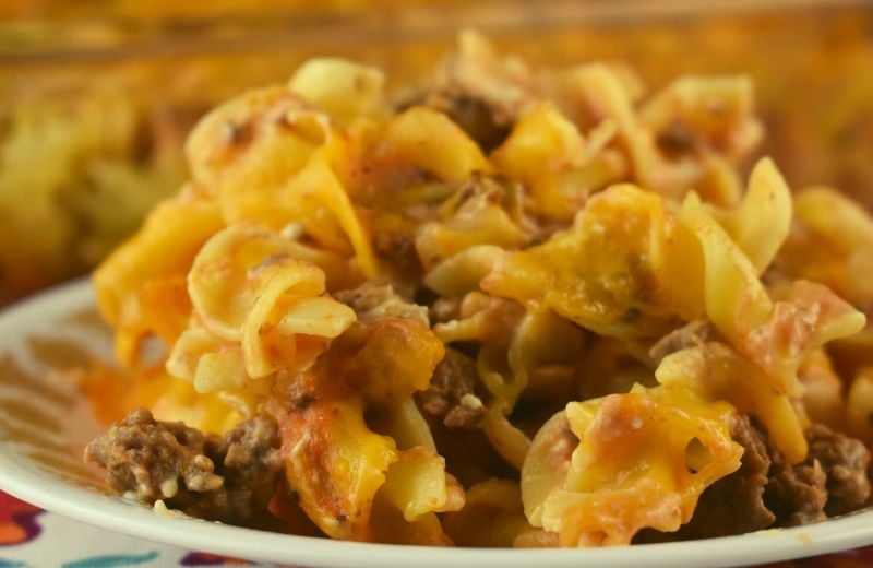 Ground Beef and Noodles Bake