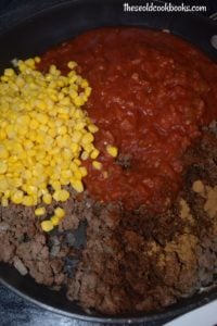 My kids absolutely go wild for Mexican Lasagna. A mixture of ground beef, corn and salsa is layered between corn tortillas and cottage cheese making for an easy casserole that feeds a crowd. 