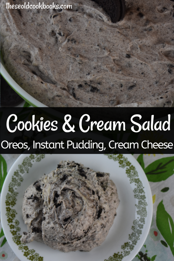 Instant vanilla pudding and Cool Whip give a light, creamy texture while the combination of Oreo cookies and cream cheese lend this Oreo Fluff a decadent, rich flavor.  