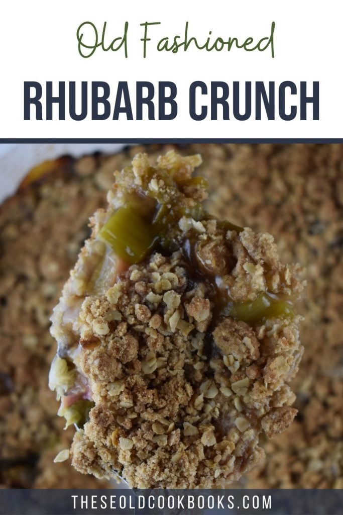 This sweet, crunchy Rhubarb Crumble with oats is just like Grandma used to serve. Rhubarb crunch is an old fashioned recipe.