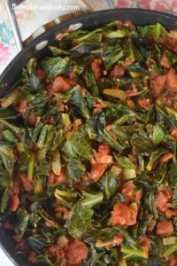 Braised Collard Greens with Tomatoes is a simple new spin on collard greens. This Italian-inspired recipe might be the first step to getting your family to eat their greens. 