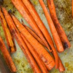 Whole Roasted Carrots with coconut oil, soy sauce, lime juice and sea salt highlights the natural sweetness of carrots. Try adding these to your menu, and hopefully you and your family will fall in love with carrots.