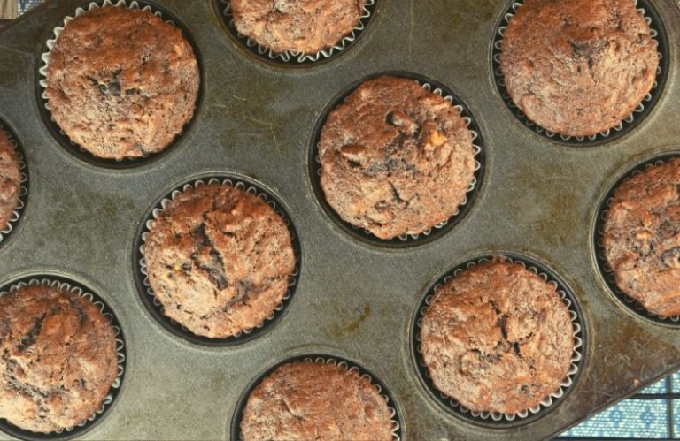 Double Chocolate Banana Bran Muffins Recipe With Step By Step Directions