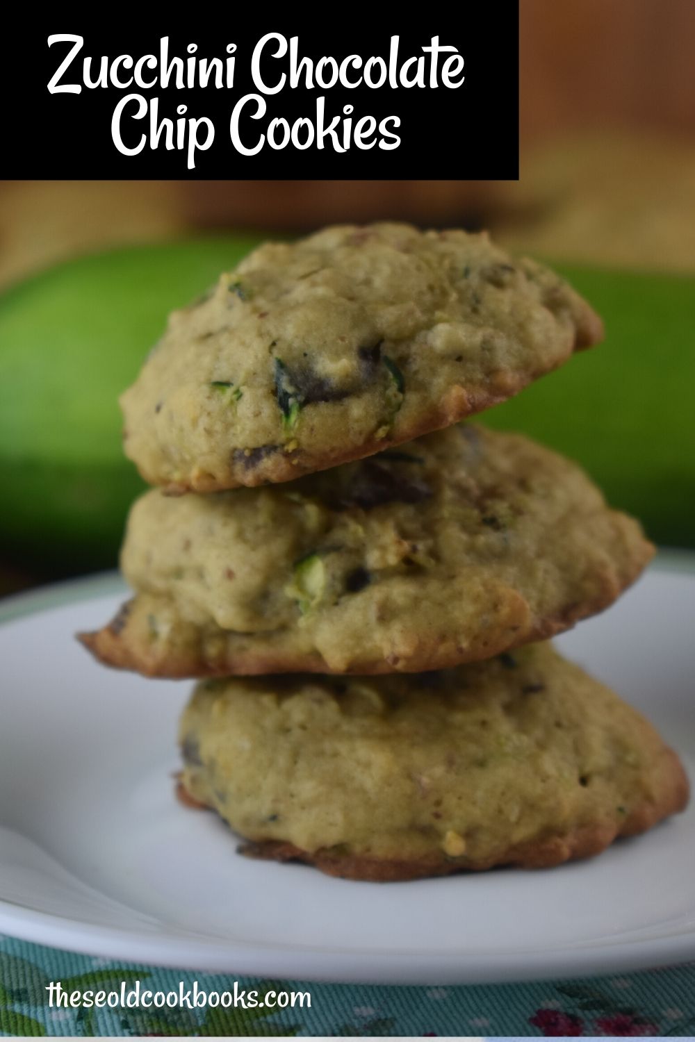 Stacked up to regular chocolate chip cookies, these old-fashioned chocolate chip zucchini cookies are just as yummy.