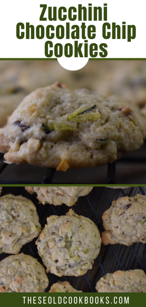 Zucchini chocolate chip cookies feature shredded zucchini to make a big batch of moist cookies.