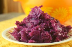 Don't wait until Oktoberfest to make this German-Style Red Cabbage. Braised in a skillet with green apples and a hint of cloves, this recipe is a hit with all ages. 