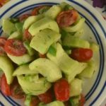 Tomato Cucumber Salad with Dill Dressing is the perfect way to use up garden veggies.  The homemade dill dressing is packed with flavor.  Add this side dish to any summer meal. 