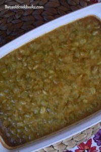 Baked Lima Bean Casserole is an old fashioned southern dish.  The best part is a sweet sour cream and brown sugar sauce that coats each and every Lima bean.