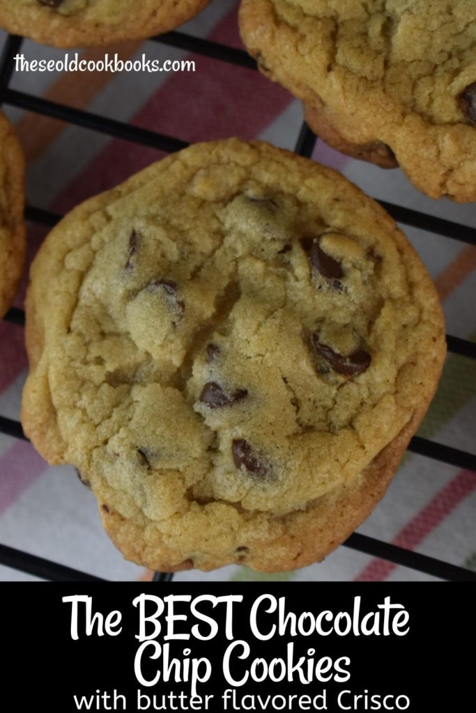 Mom's Chocolate Chip Cookies are perfect. This chocolate chip recipe (without butter) has stood the test of time. The special ingredient is butter-flavored Crisco which results in a crisp outer edge and soft, tender center. This is the only cookie recipe you'll ever need. 