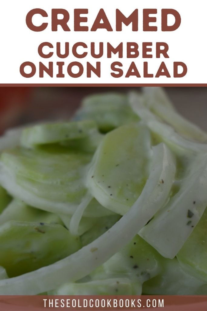 Simple Sour Cream Cucumbers is an old fashioned summer salad featuring garden cucumbers and onions. The sauce is a delightfully easy sour cream base flavored with with a pinch of tarragon.
