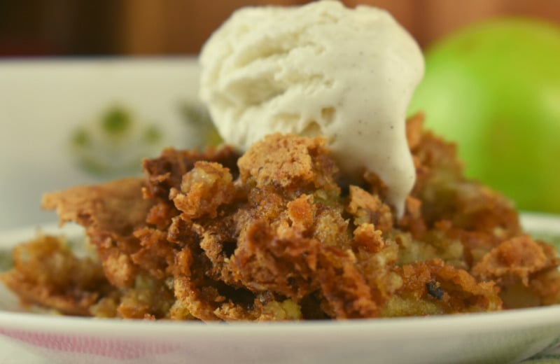 Apple Nut Crunch is the perfect fall dessert when you are short on time and ingredients---it only uses one medium apple. This crunchy baked apple dessert is served warm topped with ice cream or whipped cream.