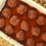 Old Fashioned Ham Balls are made with ground pork, beef and ham with a surprise sweetness coming from graham cracker crumbs. 