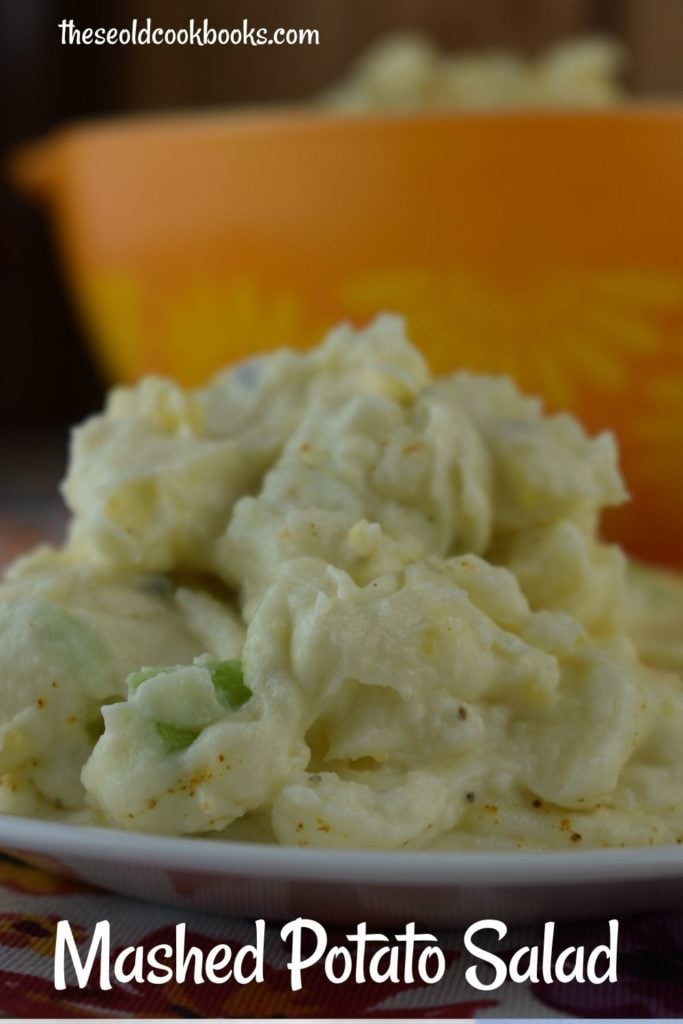 Potato Salad with Leftover Mashed Potatoes features an ingenious way to use up mashed potatoes. In a time-crunch and want a delicious side dish? Check out this recipe on those busy days, no need to boil, drain or mash those potatoes!