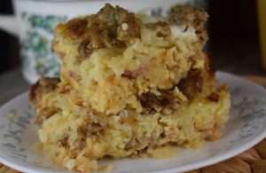 Try this 9 x 13 Crock Pot Breakfast Casserole filled with all the breakfast essentials including hash browns, breakfast sausage, bacon, eggs and cheese. We love how breakfast can easily be served using our casserole crock pot.