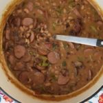 Black-Eyed Peas and Sausage Stew uses canned black-eyed peas and smoked sausage to create the perfect winter stew recipe with all the classic flavors of Louisiana.