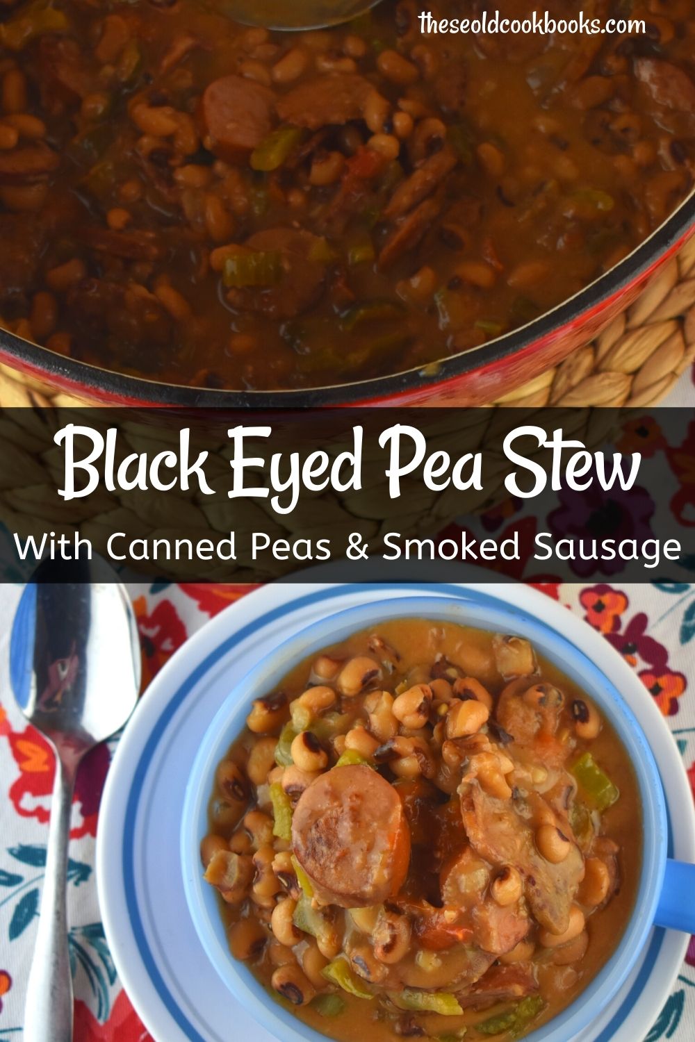 Black-Eyed Peas and Sausage Stew uses canned black-eyed peas and smoked sausage to create the perfect winter stew recipe with all the classic flavors of Louisiana.
