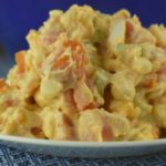 Sweet Potato Salad with Canned Yams is as easy as it is delicious. Starting with canned sweet potatoes is a super time-saver, and the result is a slightly sweet and very special cold potato salad.