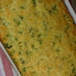 Broccoli Cornbread Bake is an easy side dish casserole that uses a box Jiffy mix.  The result is a tasty dish that's feeds a crowd---the perfect holiday side dish. 