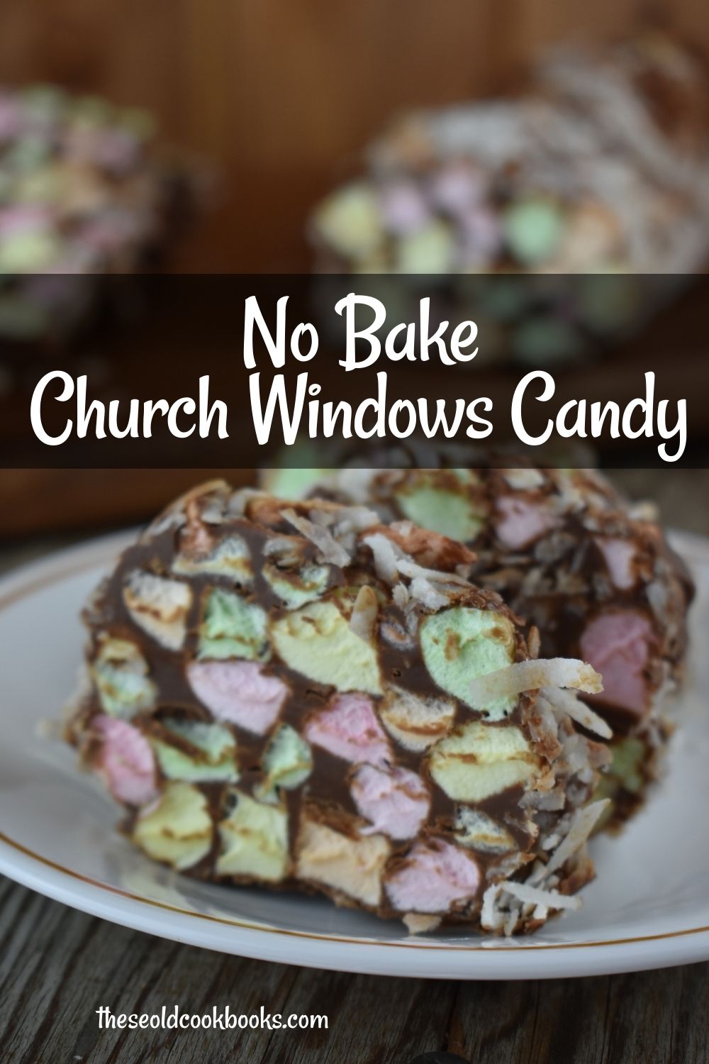 Church Windows Candy is a fun, festive no bake recipe that kids love to make and eat!  Colored mini marshmallows are coated in a chocolate mixture and rolled up. When ready to serve, slice them up to look like cathedral window cookies.