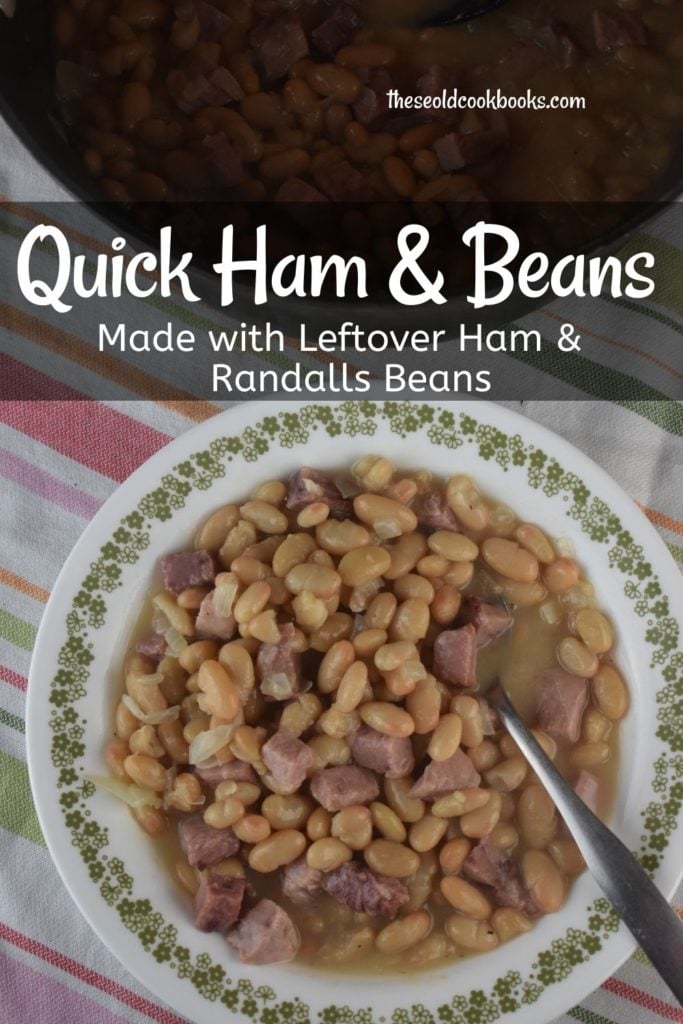 Ham and Beans with Randall Beans is a comfort food at its best. Using canned beans and leftover ham results in a quick dinner, and no one will know that it took a matter of minutes to make.