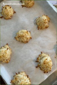 Dark Chocolate Coconut Macaroons are perfect.  The classic chewy macaroons get dipped in dark chocolate and then sprinkled with sea salt.
