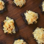 Dark Chocolate Coconut Macaroons are perfect.  The classic chewy macaroons get dipped in dark chocolate and then sprinkled with sea salt.