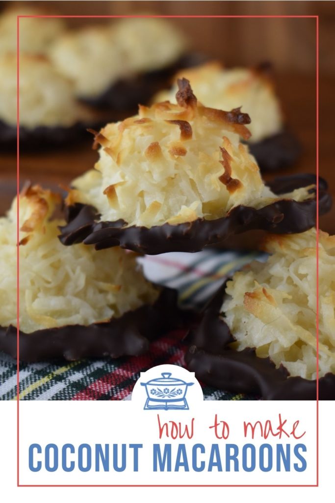 Dark Chocolate Coconut Macaroons are the perfect, decadent treat. Dip the classic chewy macaroons in dark chocolate and then sprinkle with sea salt to make an irresistible confection. Plan to make two batches because these get gobbled up in a flash.