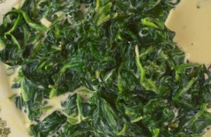 Creamed Spinach with Fresh Spinach is an easy, old-fashioned side dish that pairs with endless entrees. This creamed spinach with Parmesan cheese and heavy cream is reminiscent of a steakhouse creamed spinach recipe. 