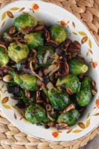 How do you get kids to eat their Brussel sprouts?  Make these Brussel sprouts with bacon and pecans!  Nutty Brussel Sprouts will change your opinion of these humble vegetables from yucky to yummy.