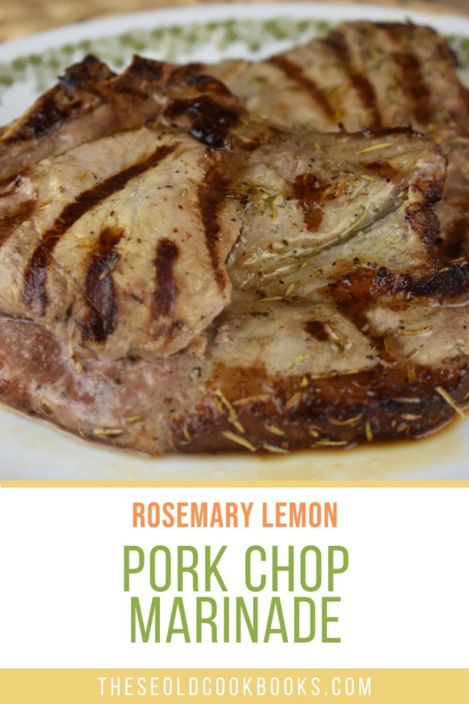 This Lemon Rosemary Marinade for pork contains lemon juice, a very acidic ingredient that is the key to a moist chop.