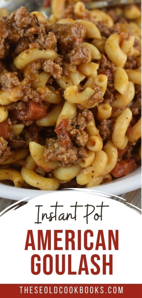 This instant pot American goulash recipe with hamburger and elbow macaroni is a favorite with kids.