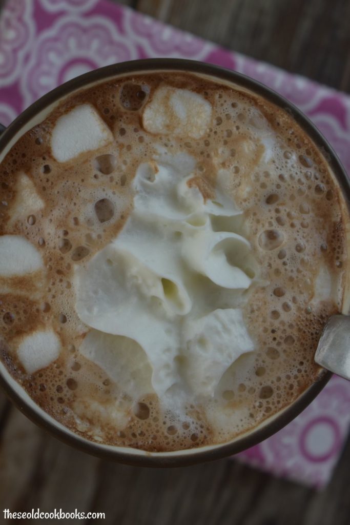 A mug of hot chocolate is easy to make from this homemade hot cocoa recipe.