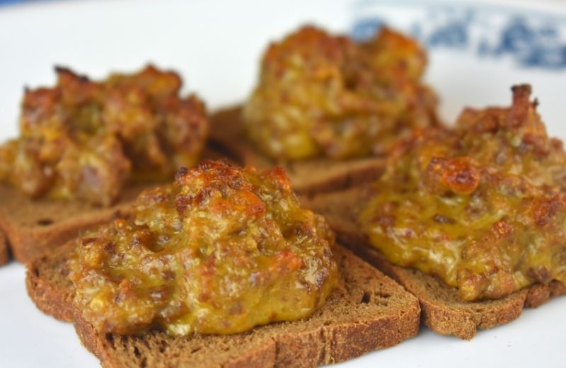Hanky Pankies - An Old Fashioned Polish Mistake are a tasty appetizer made with ground beef, ground sausage and  Velveeta.  