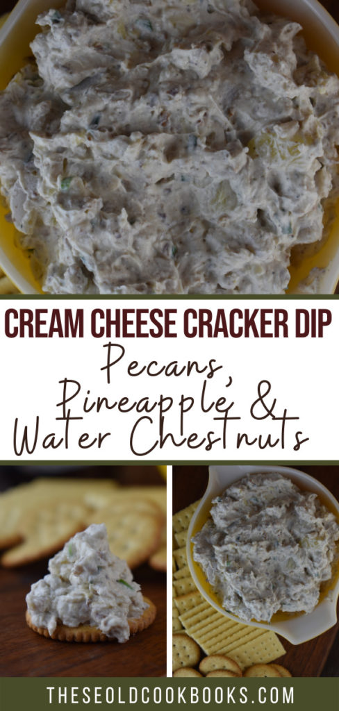 Pineapple Cream Cheese Dip is a crunchy cheese dip filled with pecans, water chestnuts and pineapple, the perfect topping for your favorite crackers. 