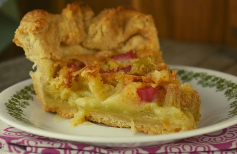 Serve this classic rhubarb pie by itself or with a big scoop of vanilla ice cream.