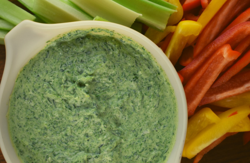 Frozen Spinach Dip uses mayonnaise, green onion, salt, pepper and parsley to create a delicious dip. Serve this with your favorite vegetables, bread or crackers and everyone will be digging in.