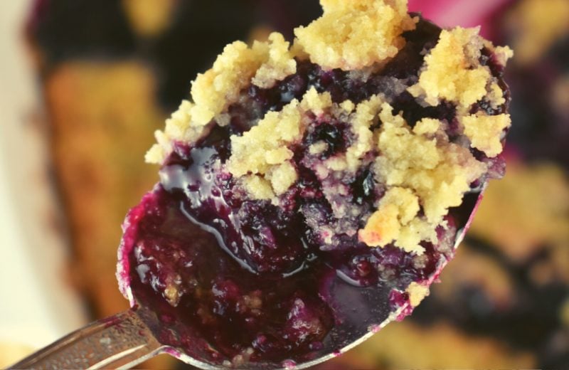 Blueberry Brown Betty is an old fashioned blueberry crisp recipe. Serve this blueberry dessert with a big dollop of whipped cream or scoop of vanilla ice cream. 