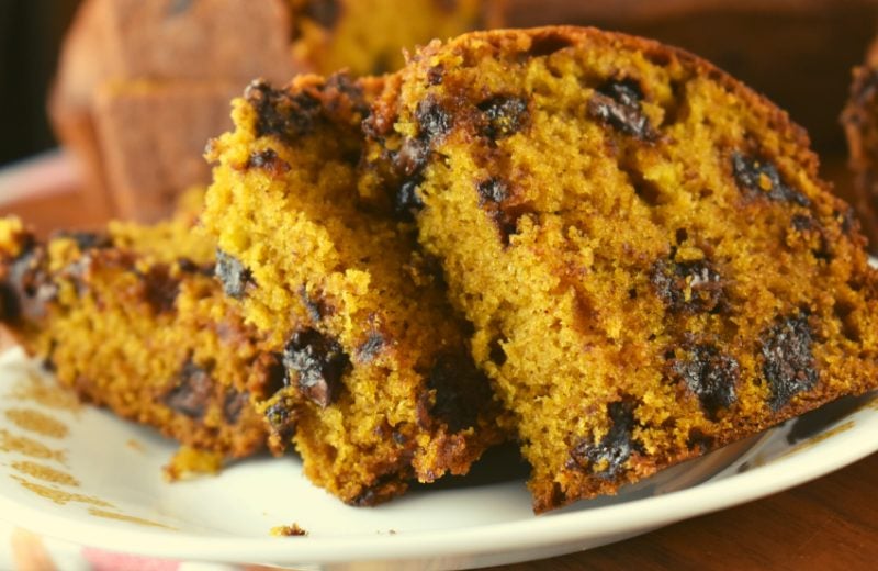 Grandma's pumpkin bread is an easy homemade quick bread that you can add chocolate chips to to make even more appealing. 