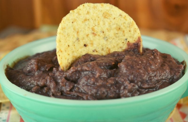 With just three simple ingredients, you can whip up this yummy black bean dip appetizer to eat with tortilla chips or raw vegetables.