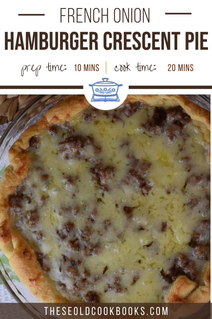 Make this French Onion Hamburger Pie for a quick, thirty minute dinner. This ground beef crescent pie recipe will satisfy the hungriest of appetites.